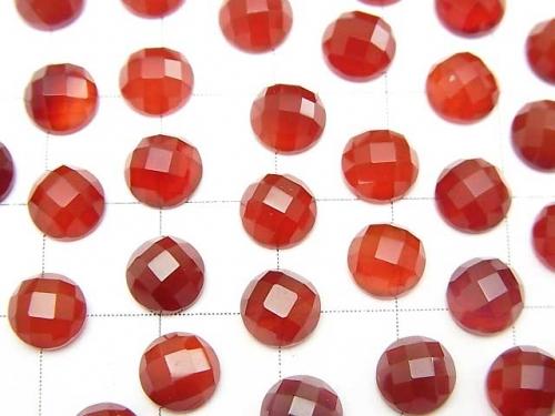 Red Agate Round Faceted Cabochon 6x6mm 5pcs $3.79!