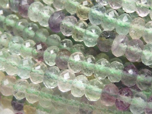 1strand $9.79! High Quality! Multicolor Fluorite AAA-Roundel 4x4x3mm half or 1strand beads (aprx.15inch / 38cm)