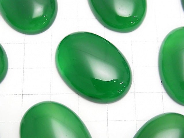 Green Onyx AAA Oval Cabochon 30x22mm 1pc