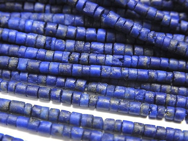 [Video] Lapis lazuli AAA Tube (Heishi) 2mm 1strand beads (aprx.15inch / 37cm)