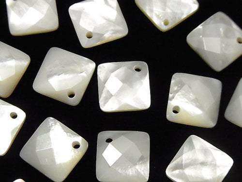 High Quality White Shell (Silver-lip Oyster)AAA Diamond Shape 15x15mm 4pcs
