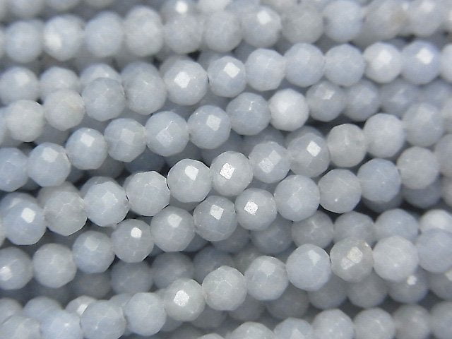 High Quality!  Angelite AA Faceted Round 4mm  1strand beads (aprx.15inch/37cm)