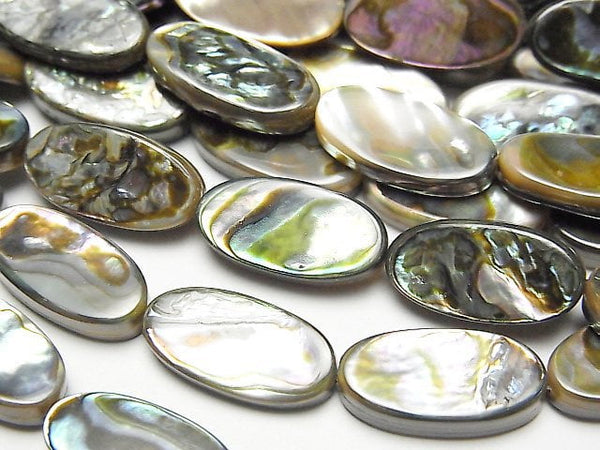 [Video] Abalone Shell Oval 16x8mm half or 1strand beads (aprx.15inch/37cm)