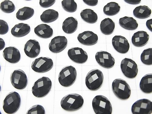 Onyx  Oval Faceted Cabochon 8x6mm 5pcs $3.79!