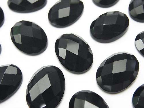 Onyx  Oval Faceted Cabochon 18x13mm 3pcs $4.79!