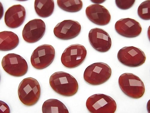 Red Agate Oval Faceted Cabochon 8x6mm 5pcs $3.79!
