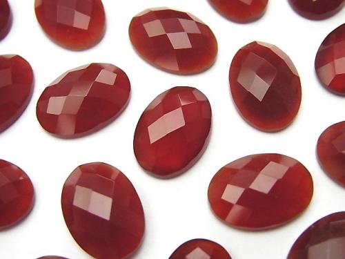 Red Agate Oval Faceted Cabochon 14x10mm 5pcs $5.79!