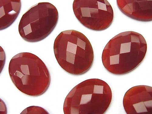 Red Agate Oval Faceted Cabochon 16x12mm 4pcs $5.79!