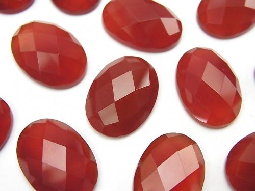 Red Agate Oval Faceted Cabochon 18x13mm 3pcs $4.79!