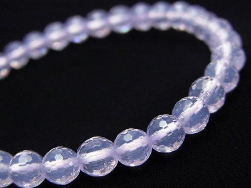 [Video] [One of a kind] High Quality Scorolite AAA 128Faceted Round 6mm Bracelet   NO.25