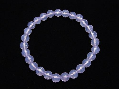 [Video] [One of a kind] High Quality Scorolite AAA 128Faceted Round 7mm Bracelet   NO.30