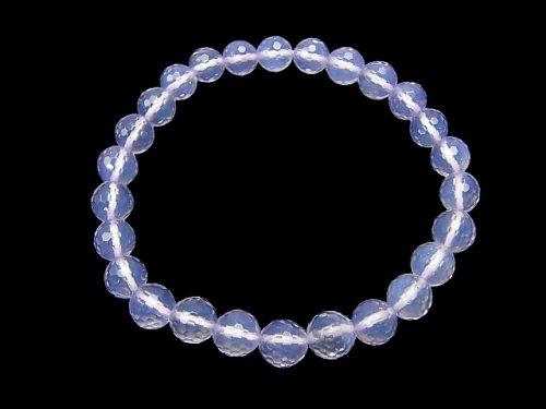 [Video] [One of a kind] High Quality Scorolite AAA 128Faceted Round 7mm Bracelet   NO.33