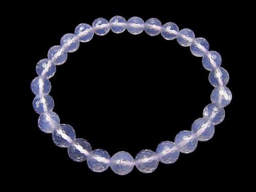 [Video] [One of a kind] High Quality Scorolite AAA 128Faceted Round 7mm Bracelet   NO.35