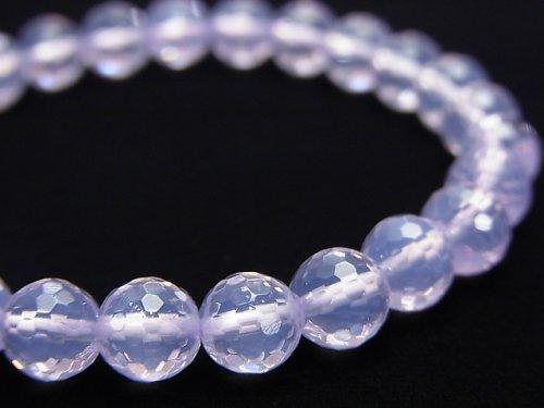 [Video] [One of a kind] High Quality Scorolite AAA 128Faceted Round 7mm Bracelet   NO.37