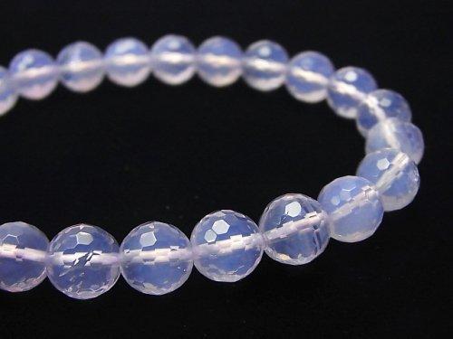 [Video] [One of a kind] High Quality Scorolite AAA 128Faceted Round 8mm Bracelet   NO.38