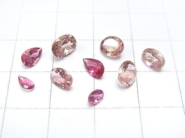 [Video] [One of a kind] High Quality Pink Tourmaline AAA Undrilled Faceted 9pcs Set NO.63