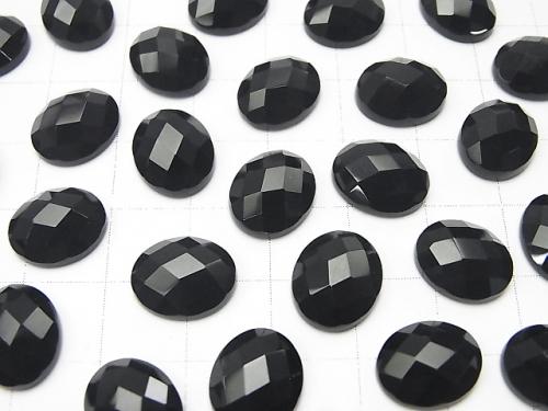 Onyx  Oval Faceted Cabochon 12x10mm 5pcs $4.79!