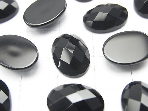 Onyx  Oval Faceted Cabochon 14x10mm 4pcs $4.79!