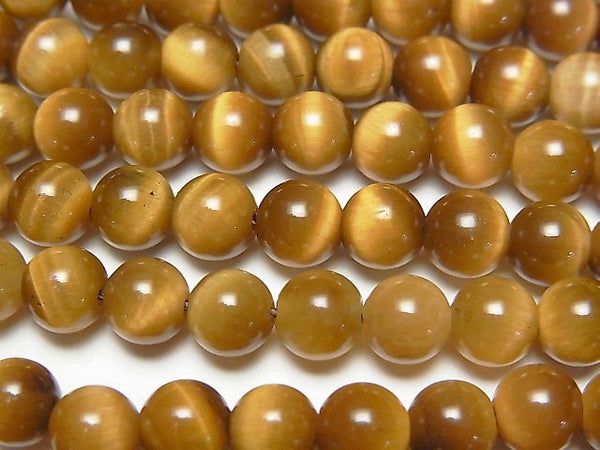 [Video] 1strand $8.79! Yellow Tiger's Eye AAA Round 6mm Honey Color 1strand beads (aprx.15inch / 38cm)