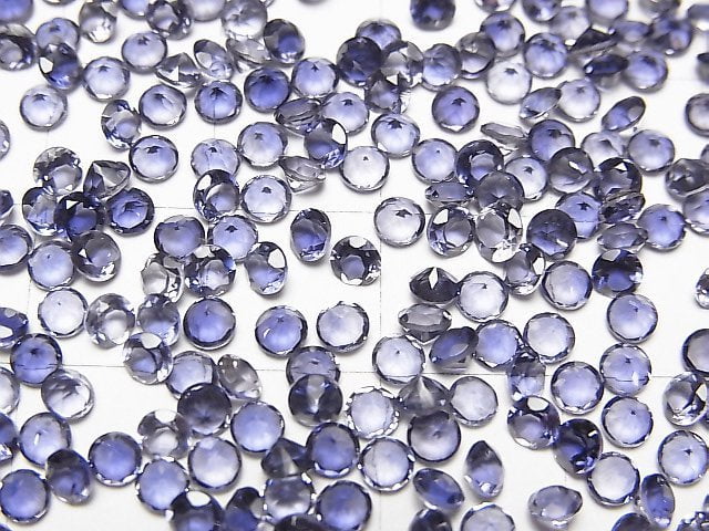[Video]High Quality Iolite AAA Loose stone Round Faceted 3x3mm 10pcs