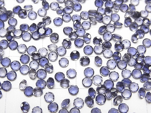 [Video]High Quality Iolite AAA Loose stone Round Faceted 3x3mm 10pcs