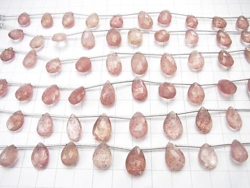1strand $14.99! High Quality Pink Epidot AA + Pear shape Faceted Briolette 1strand (aprx.6inch / 15cm)