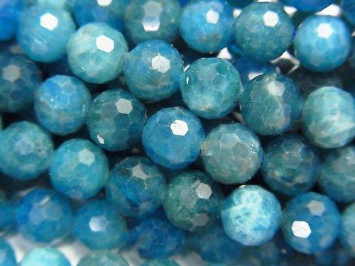 [Video] High Quality! 1strand $15.99! Blue Apatite AA ++ 128Faceted Round 7mm 1strand beads (aprx.15inch / 38cm)
