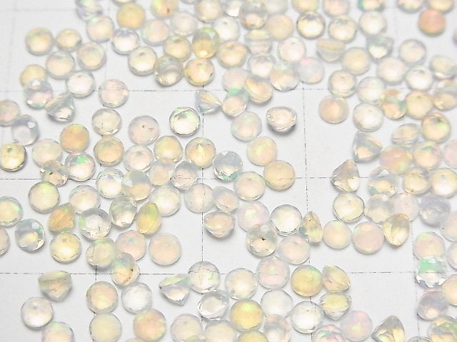 [Video] High Quality Ethiopia Opal AAA Loose stone Round Faceted 3x3mm 10pcs