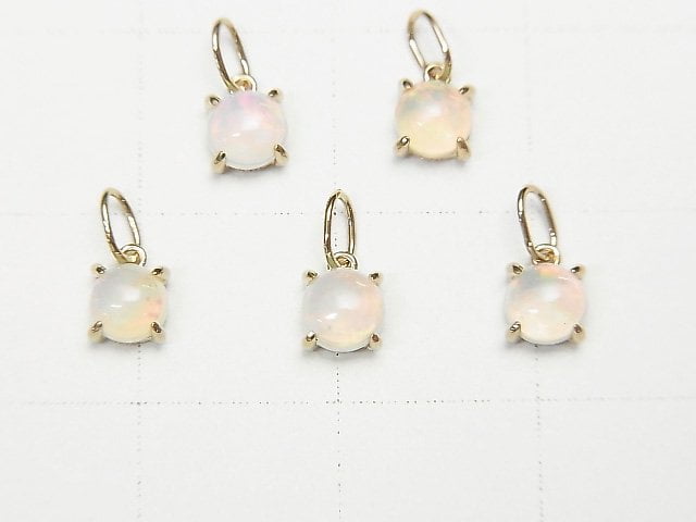 [Video][Japan]High Quality Ethiopia Opal AAA Pendant 4x4x3mm [K10 Yellow Gold] 1pc