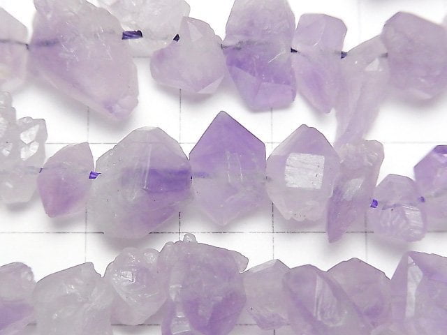 [Video]Amethyst Point Rough Rock Nugget 1strand beads (aprx.15inch/37cm)