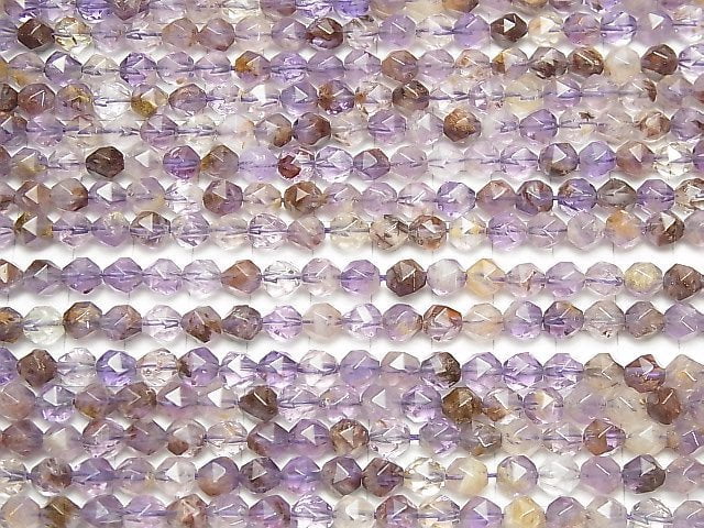 [Video]Cacoxenite in Amethyst AA++ 20Faceted Round 6mm 1strand (aprx.15inch/36cm)
