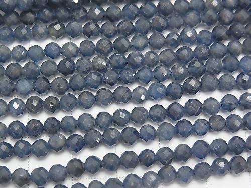 High Quality! Sapphire AA + Faceted Round 4mm half or 1strand (aprx.15inch / 37cm)