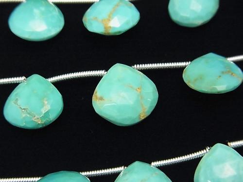 1strand $29.99! Kingman Turquoise AAA-Chestnut Faceted Briolette [Green] 1strand (aprx.6inch / 16cm)