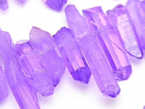 1strand $11.79! Crystal Natural Point cut purple color coating 1strand (aprx.15inch / 38cm)