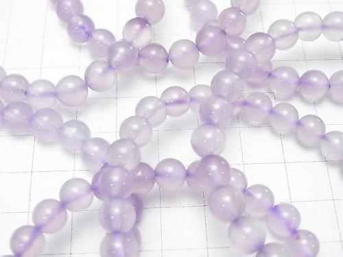 1strand $99.99! Indonesian Natural Purple Chalcedony AAA Round 7mm 1strand (Bracelet)
