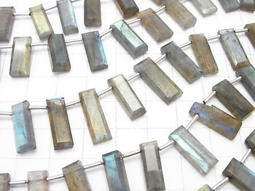 Labradorite AA++ Faceted Rectangle  1strand beads (aprx.6inch/16cm)
