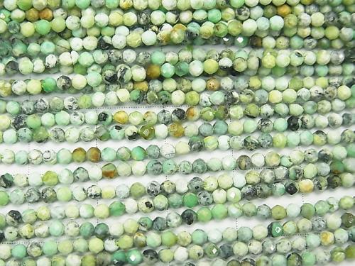 Diamond Cut!  1strand $5.79! Variscite AA++ Faceted Round 2mm  1strand (aprx.15inch/38cm)