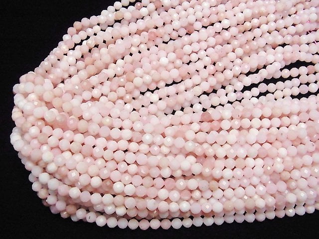 [Video] High Quality! Pink Opal AA++ Faceted Round 5mm 1strand beads (aprx.15inch/37cm)