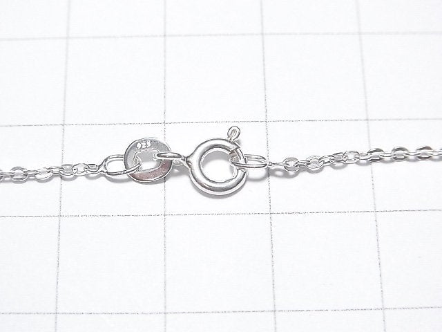 Silver925 Flat Cable Chain 1.3mm Pure Silver Finish [40cm][45cm][50cm][60cm] Necklace 1pc