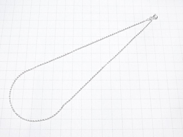 Silver925 Flat Cable Chain 1.3mm Pure Silver Finish [40cm][45cm][50cm][60cm] Necklace 1pc
