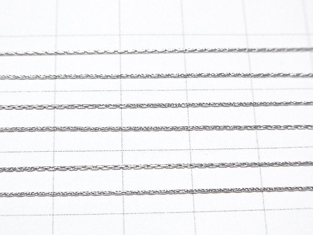 Silver925 Beading Chain 0.5mm Rhodium Plated [40cm][45cm][50cm] Necklace 1pc