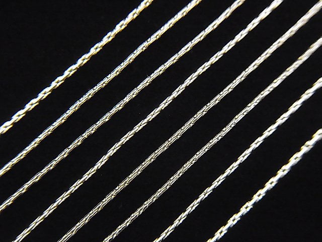 Silver925 Beading Chain 0.7mm Rhodium Plated [40cm][45cm][50cm][60cm] Necklace 1pc