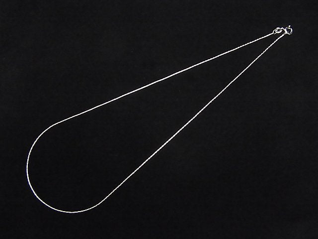 Silver925 Beading Chain 0.7mm Rhodium Plated [40cm][45cm][50cm][60cm] Necklace 1pc