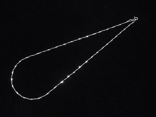 Silver925 Twist Chain 1.2mm Rhodium Plated [40cm][45cm][50cm][60cm] Necklace 1pc
