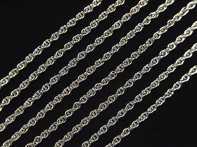 Silver925 Rope Chain 1.2mm Rhodium Plated [40cm][45cm][50cm][60cm] Necklace 1pc
