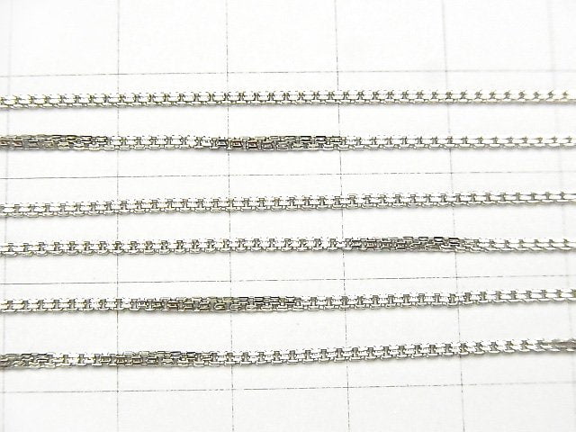 Silver925 Design Box Chain 1.1mm Rhodium Plated [40cm][45cm][50cm] Necklace 1pc