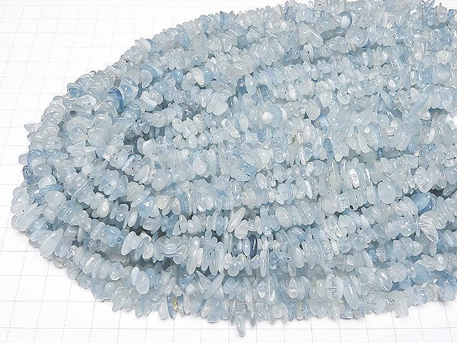 [Video]Aquamarine AA++ Chips (Small Nugget) 1strand beads (aprx.32inch/80cm)