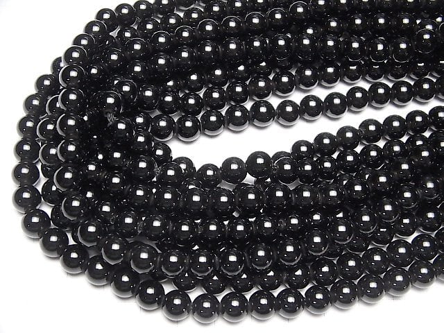 [Video] Tibetan Morion Crystal Quartz AAA Round 8mm [2mm hole] half or 1strand beads (aprx.15inch/37cm)