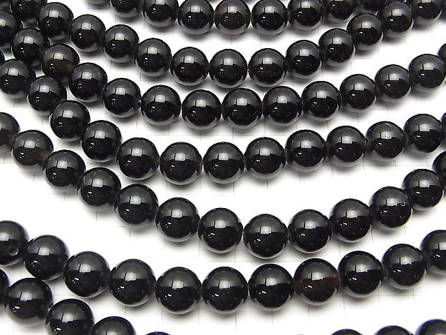 Tibetan Morion Crystal Quartz AAA Round 12mm [2mm hole] half or 1strand beads (aprx.15inch/36cm)