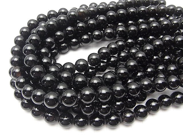 Tibetan Morion Crystal Quartz AAA Round 12mm [2mm hole] half or 1strand beads (aprx.15inch/36cm)